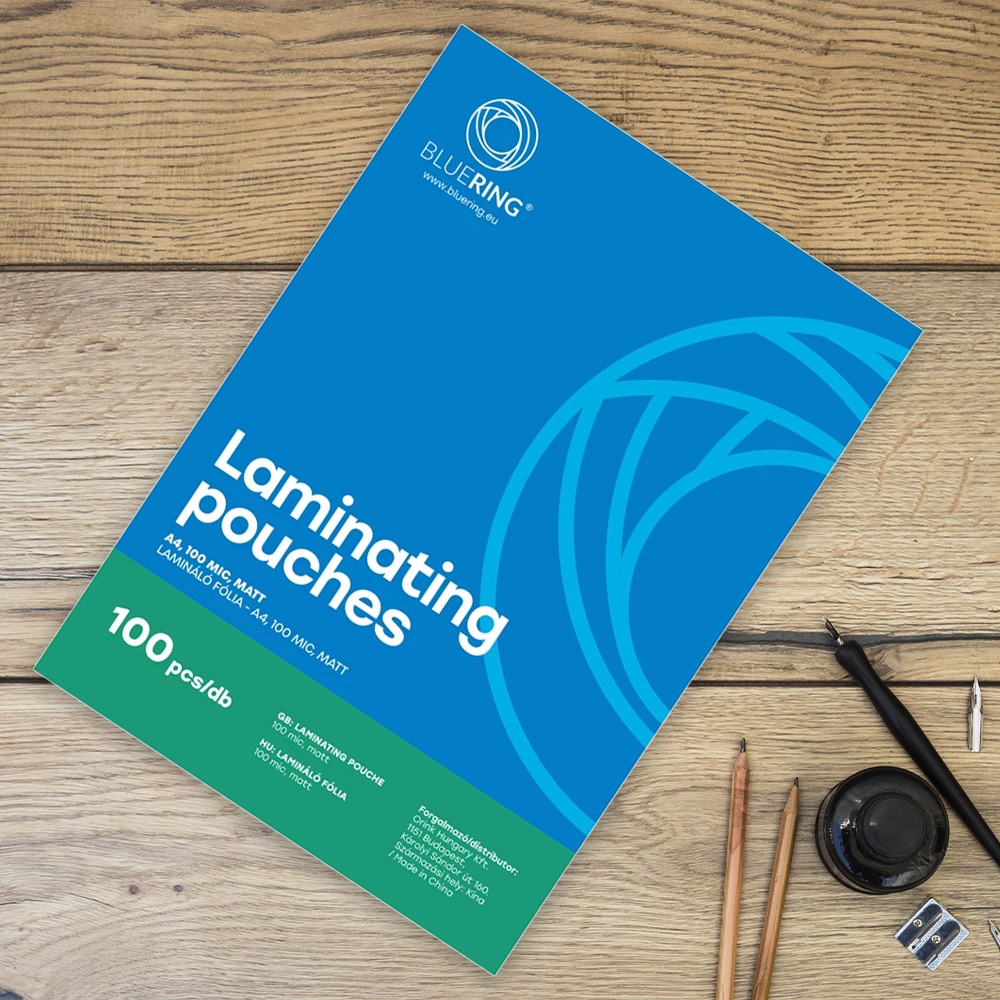 Lamináló fólia A4, 100 micron matt 100 db/doboz, Bluering® - Image 4