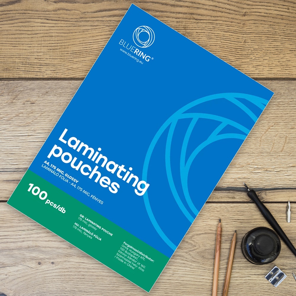 Lamináló fólia A4, 175 micron 100 db/doboz, Bluering® - Image 4