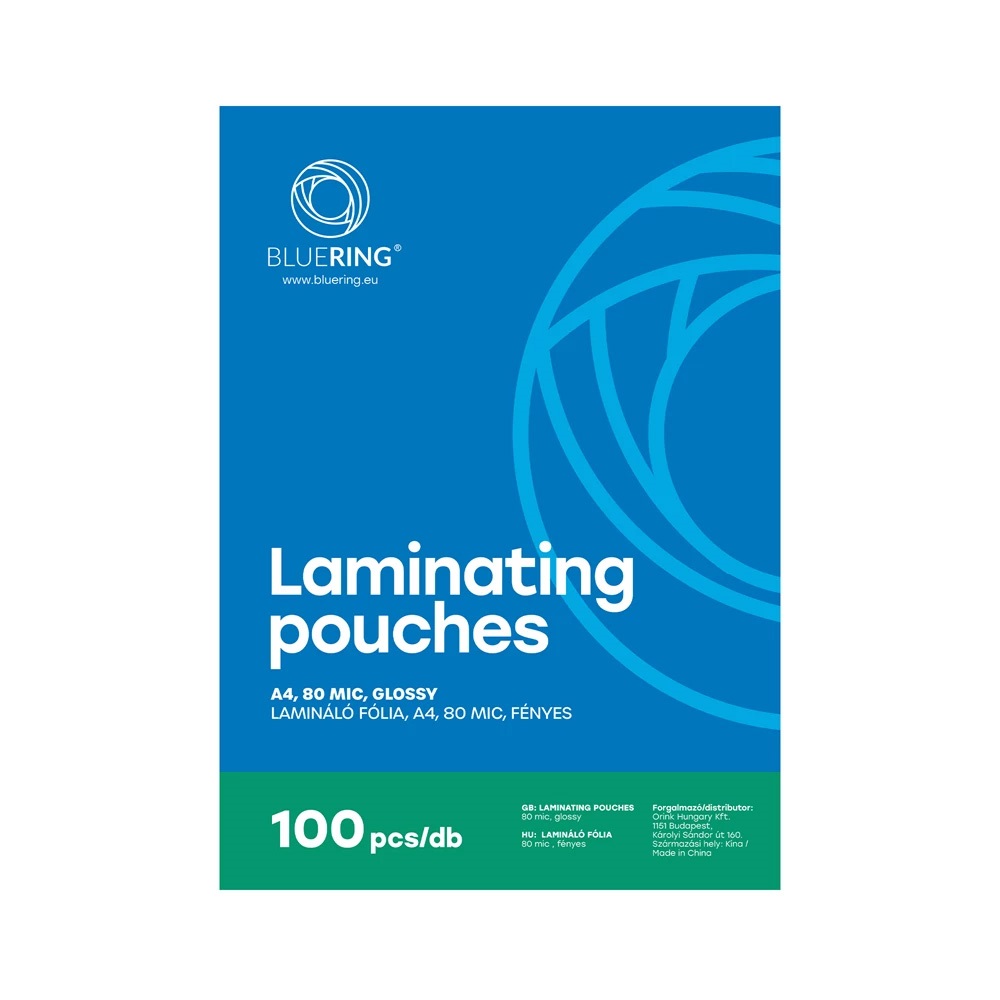 Lamináló fólia A4, 80 micron 100 db/doboz, Bluering® - Image 3