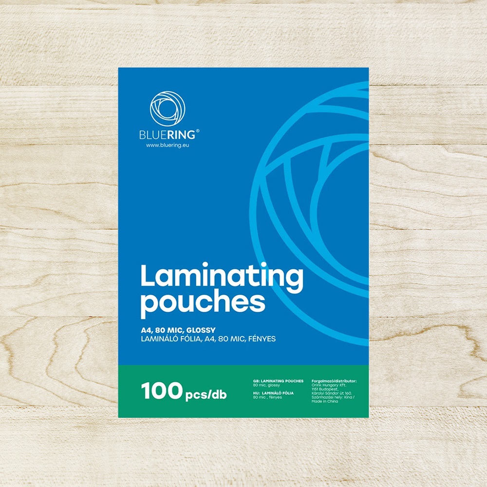 Lamináló fólia A4, 80 micron 100 db/doboz, Bluering® - Image 4