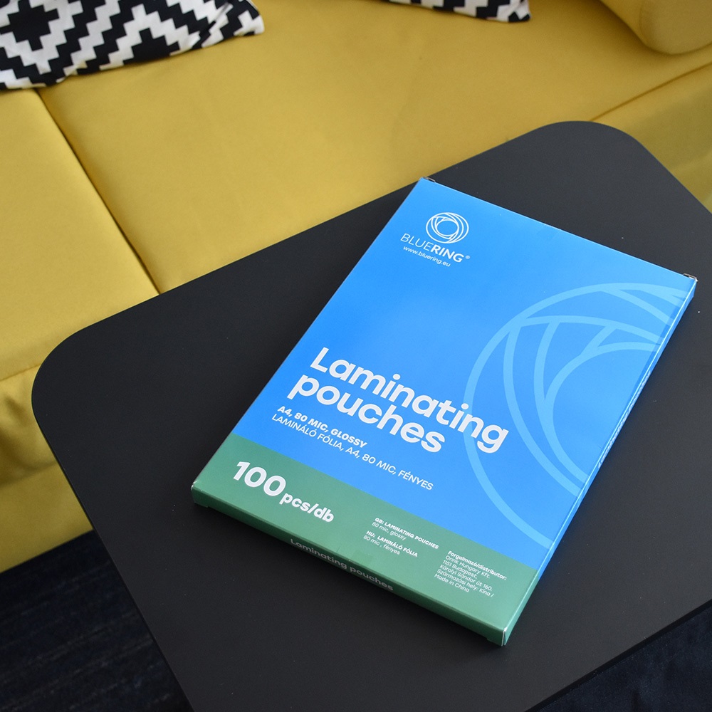 Lamináló fólia A4, 80 micron 100 db/doboz, Bluering® - Image 6