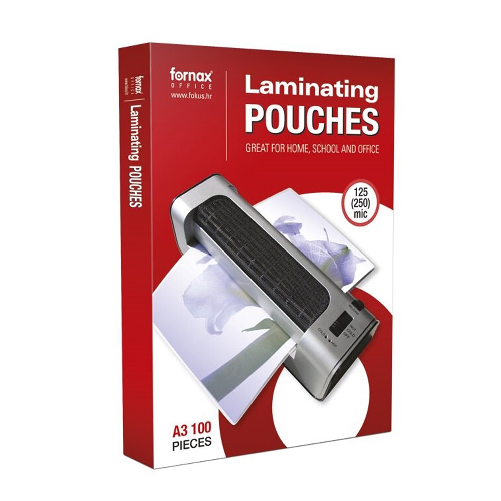 Lamináló fólia A4, 80 micron (216x303mm) 100 db/doboz, Fornax - Image 2