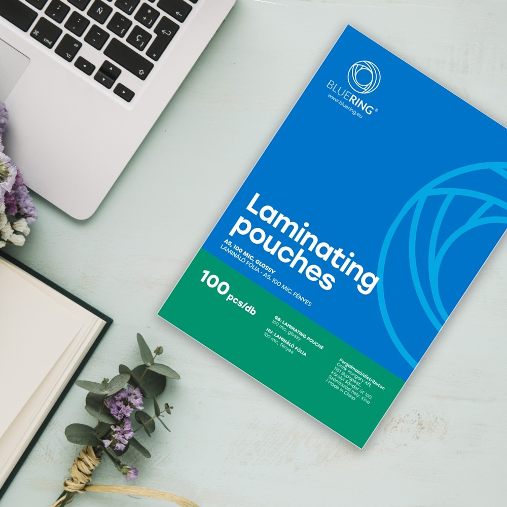 Lamináló fólia A5, 154x216mm, 100 micron 100 db/doboz, Bluering® - Image 4