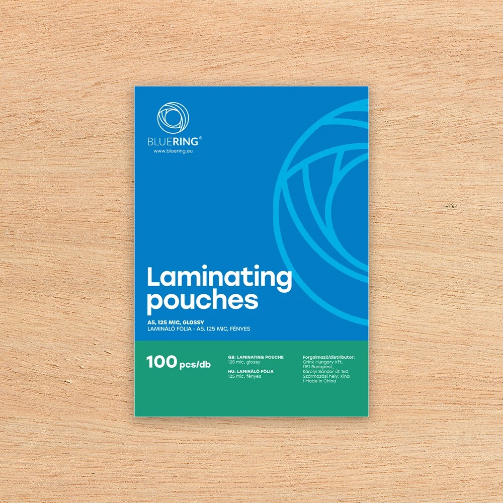 Lamináló fólia A5, 154x216mm, 125 micron 100 db/doboz, Bluering® - Image 3