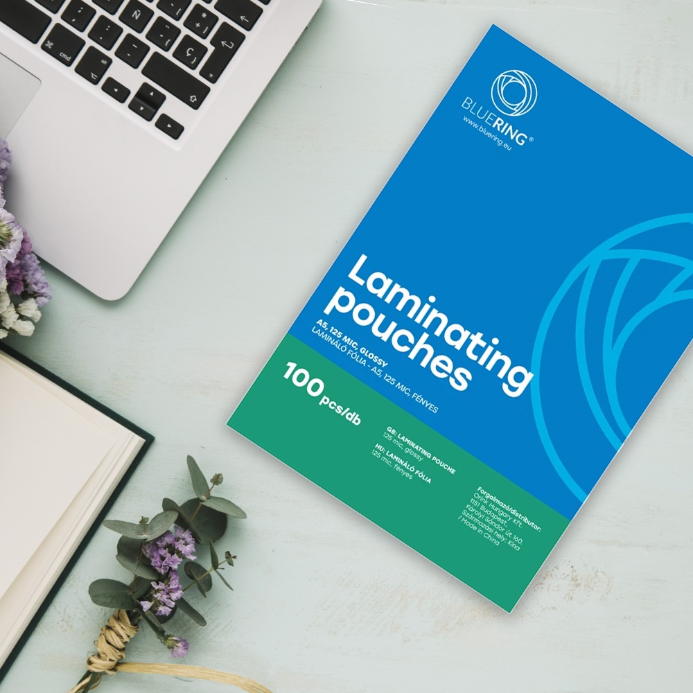 Lamináló fólia A5, 154x216mm, 125 micron 100 db/doboz, Bluering® - Image 4