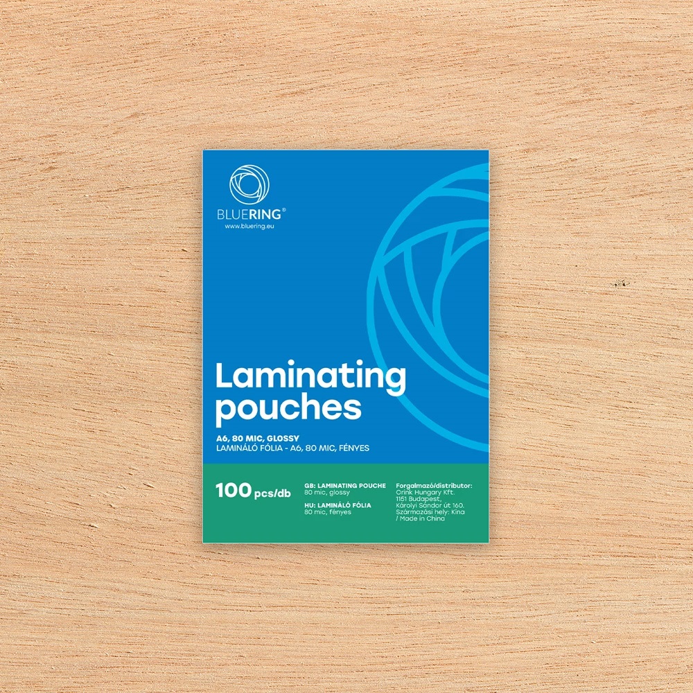 Lamináló fólia A6, 80 micron 100 db/doboz, Bluering® - Image 2