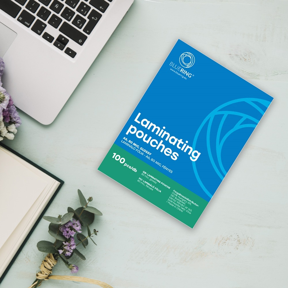 Lamináló fólia A6, 80 micron 100 db/doboz, Bluering® - Image 3