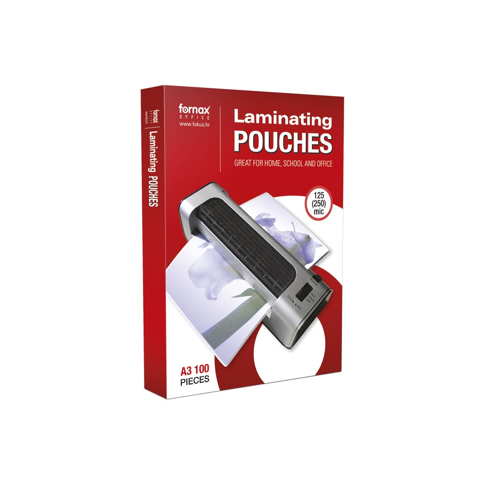 Lamináló fólia A3, 125 micron ( 303x426mm) 100 db/doboz, Fornax - Image 2