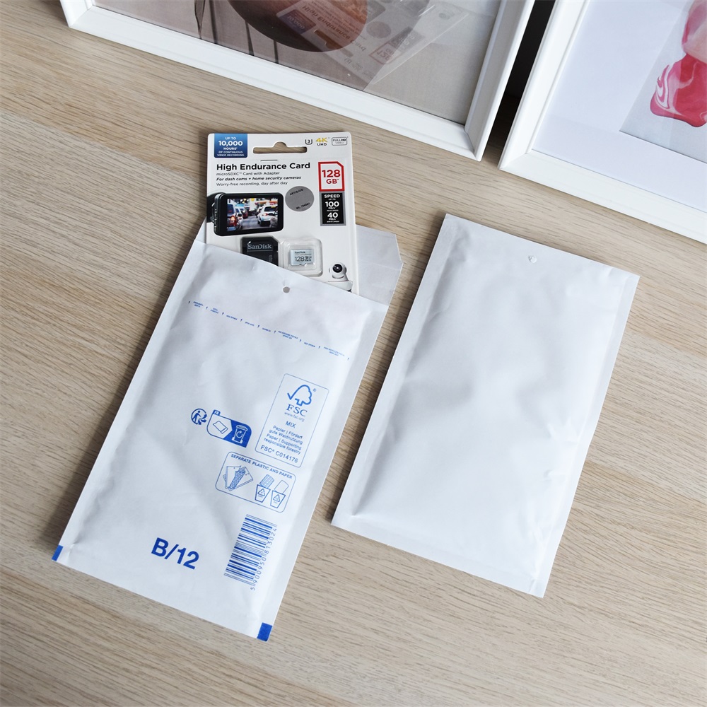 Légpárnás tasak 12/B szilikon külső méret 140x225mm, belső méret 120x215mm, Bluering® fehér - Image 2