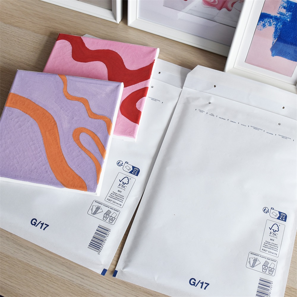 Légpárnás tasak 17/G szilikon külső méret 250x350mm, belső méret 230x340mm, Bluering® fehér - Image 2