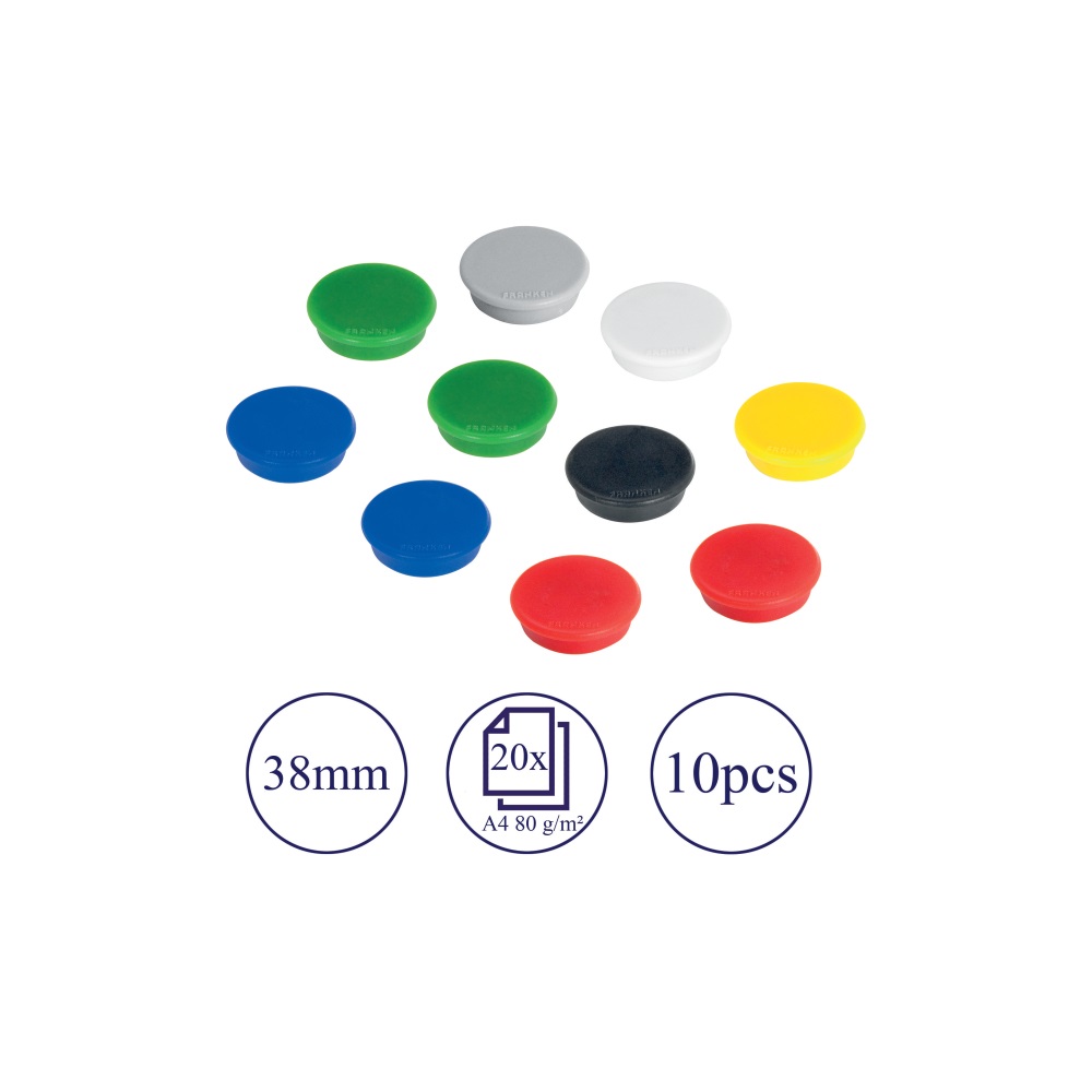 Mágnes 38mm, erősség: 2500 g. HMS36 99 Franken 10 db/csomag, klf. Szin - Image 2