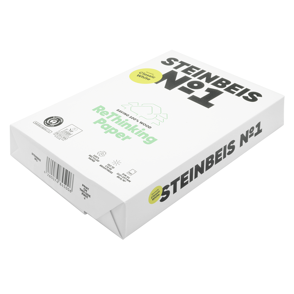Másolópapír A4, 80g, Steinbeis No1. újrahasznosított ISO 70 fehérségű 500ív/csomag - Image 4