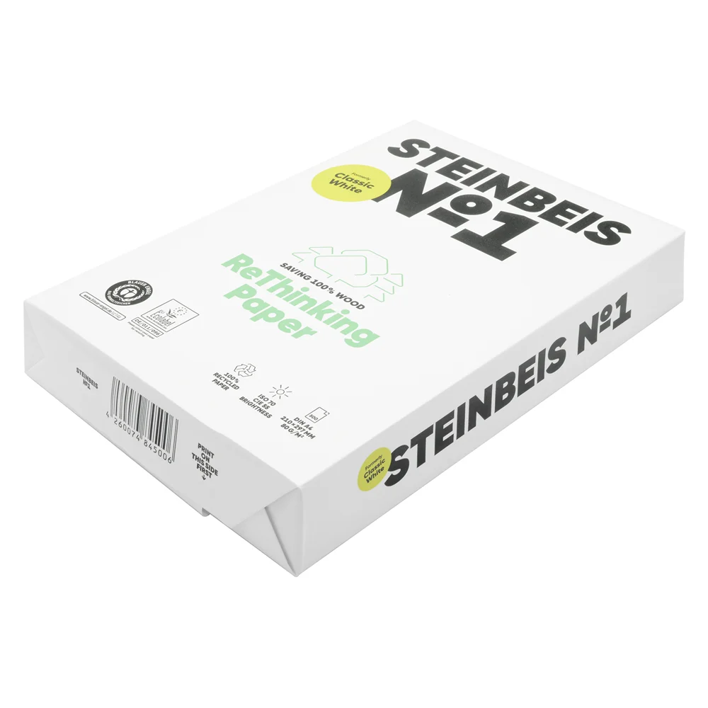 Másolópapír A4, 80g, Steinbeis No1. újrahasznosított ISO 70 fehérségű 500ív/csomag - Image 4