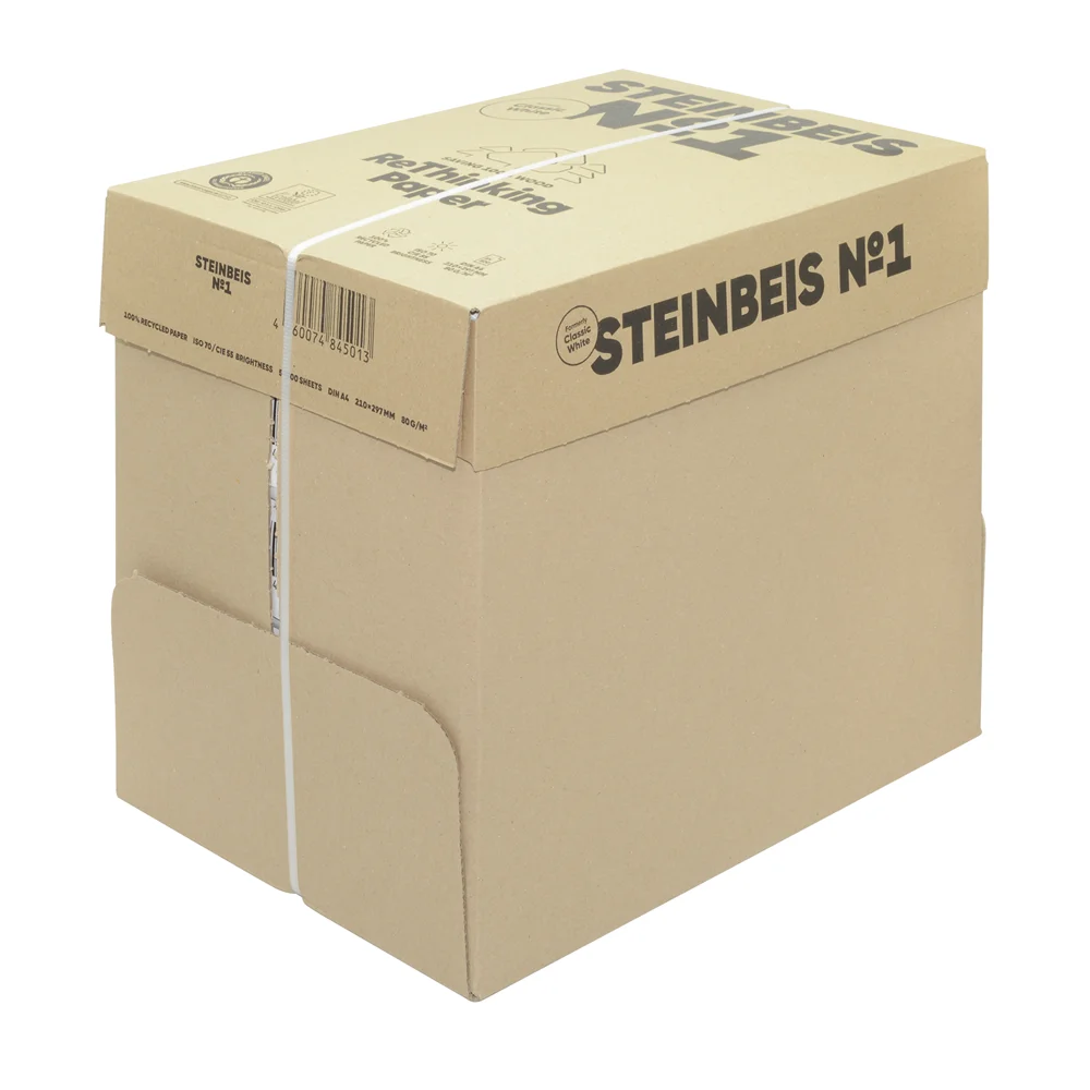 Másolópapír A4, 80g, Steinbeis No1. újrahasznosított ISO 70 fehérségű 500ív/csomag - Image 3