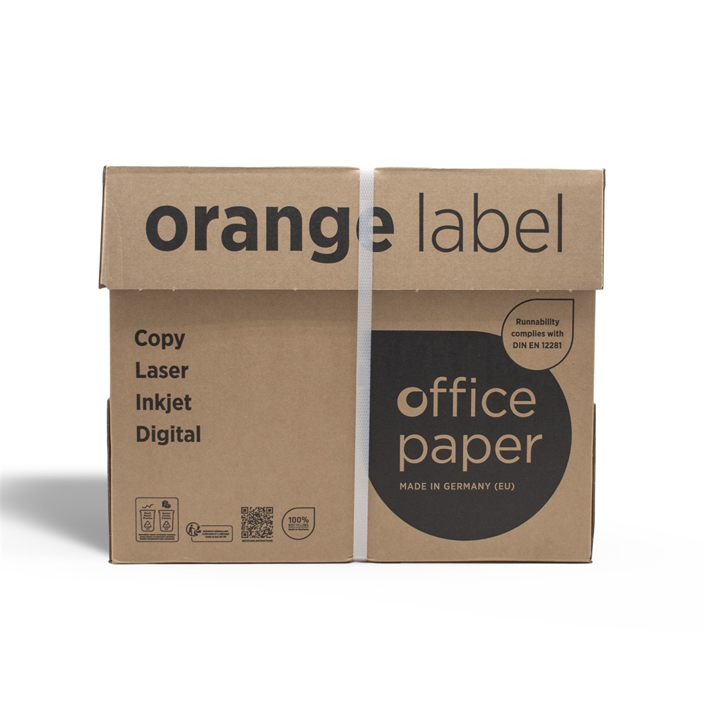 Másolópapír A4, 80g, újrahasznosított ISO 70 fehérségű Saveco Orange Label 500ív/csomag - Image 3