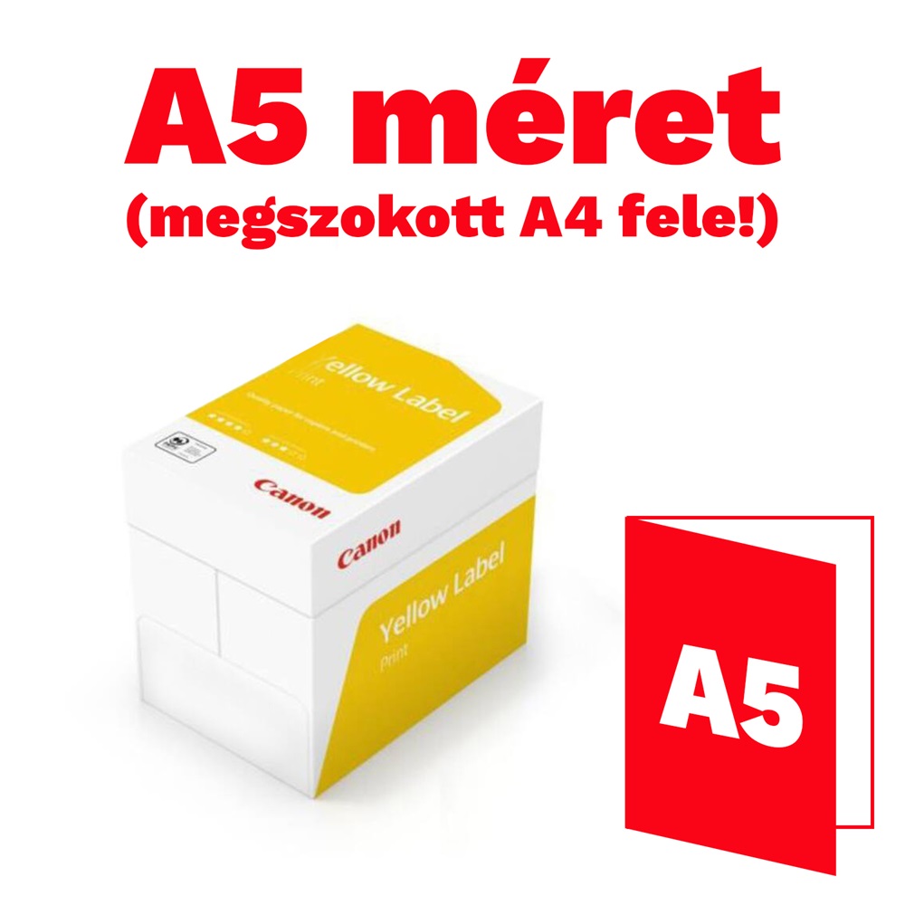 Másolópapír A5, 80g, Canon Yellow Label 500ív/csomag, - Image 2