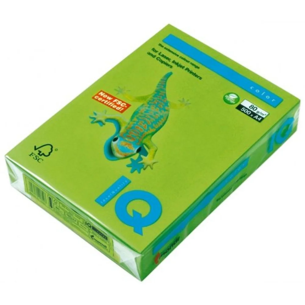Másolópapír, színes, A3, 80g. IQ MA42 500ív/csomag, intenzív tavaszi zöld - Image 2