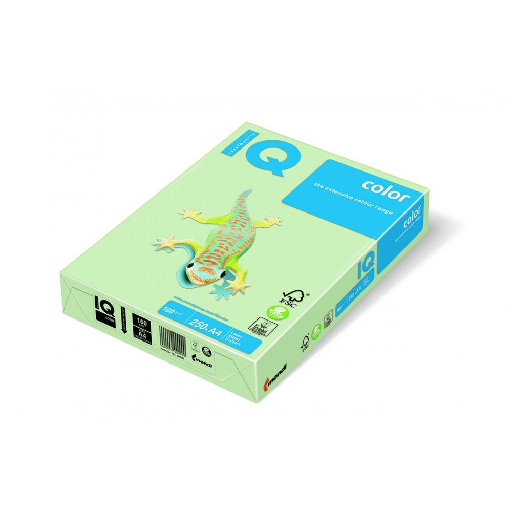 Másolópapír, színes, A4, 160g. IQ Color MG28 250ív/csomag, pasztel almazöld - Image 2