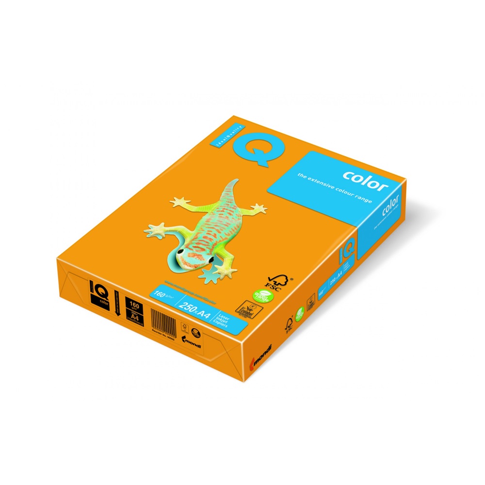 Másolópapír, színes, A4, 160g. IQ Color OR43 250ív/csomag, narancs - Image 2