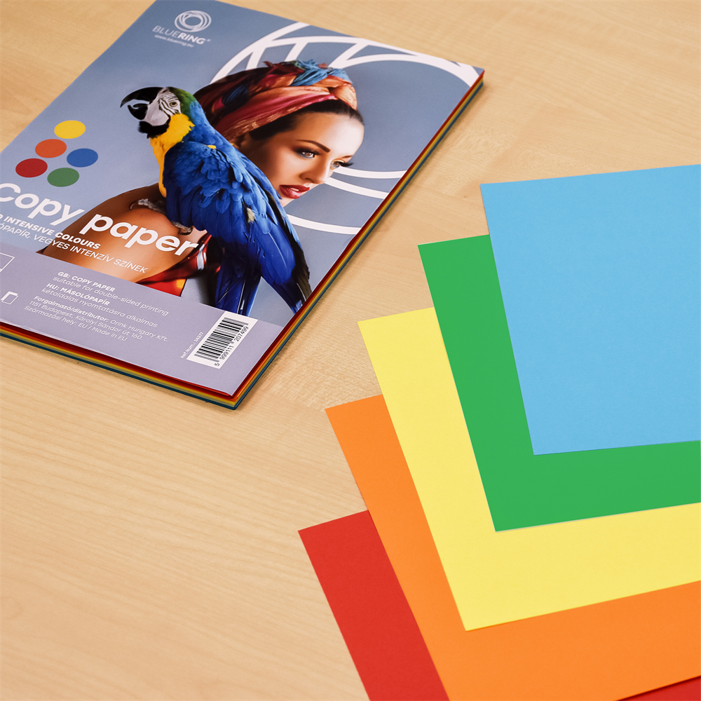 Másolópapír, színes, vegyes színek A4, 80g Bluering® 5x20 ív/csomag, intenzív színes - Image 4