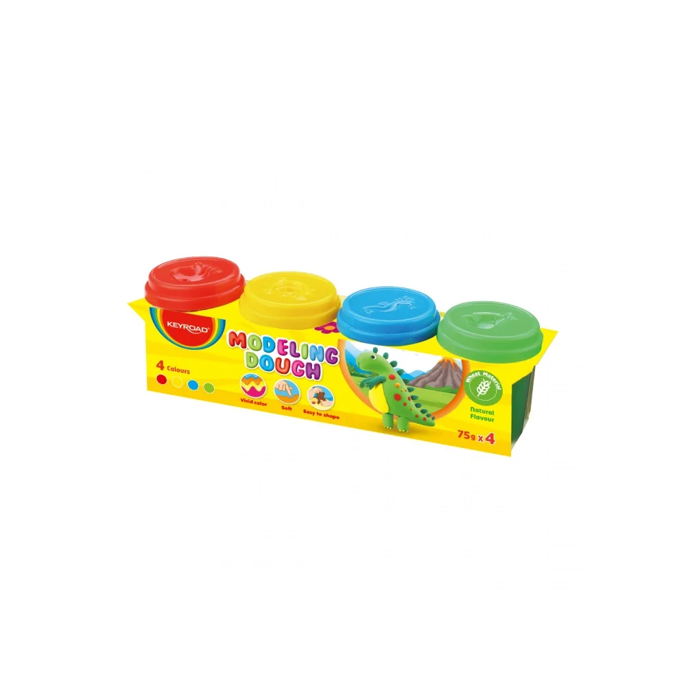 Modellező gyurma, 4 x 75 g, Keyroad