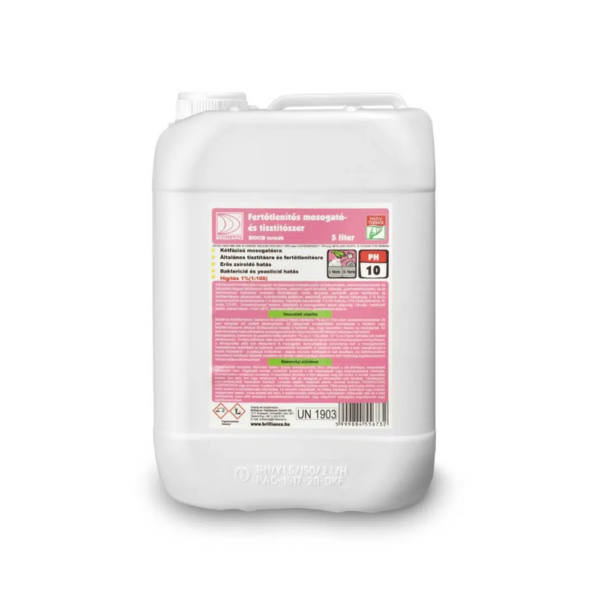 Mosogató- és tisztítószer 5 liter kézi fertőtlenítő hatással Brilliance