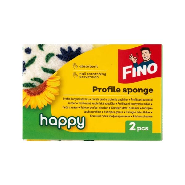 Mosogatószivacs dörzsi 2 db/csomag formázott Fino Profile Happy