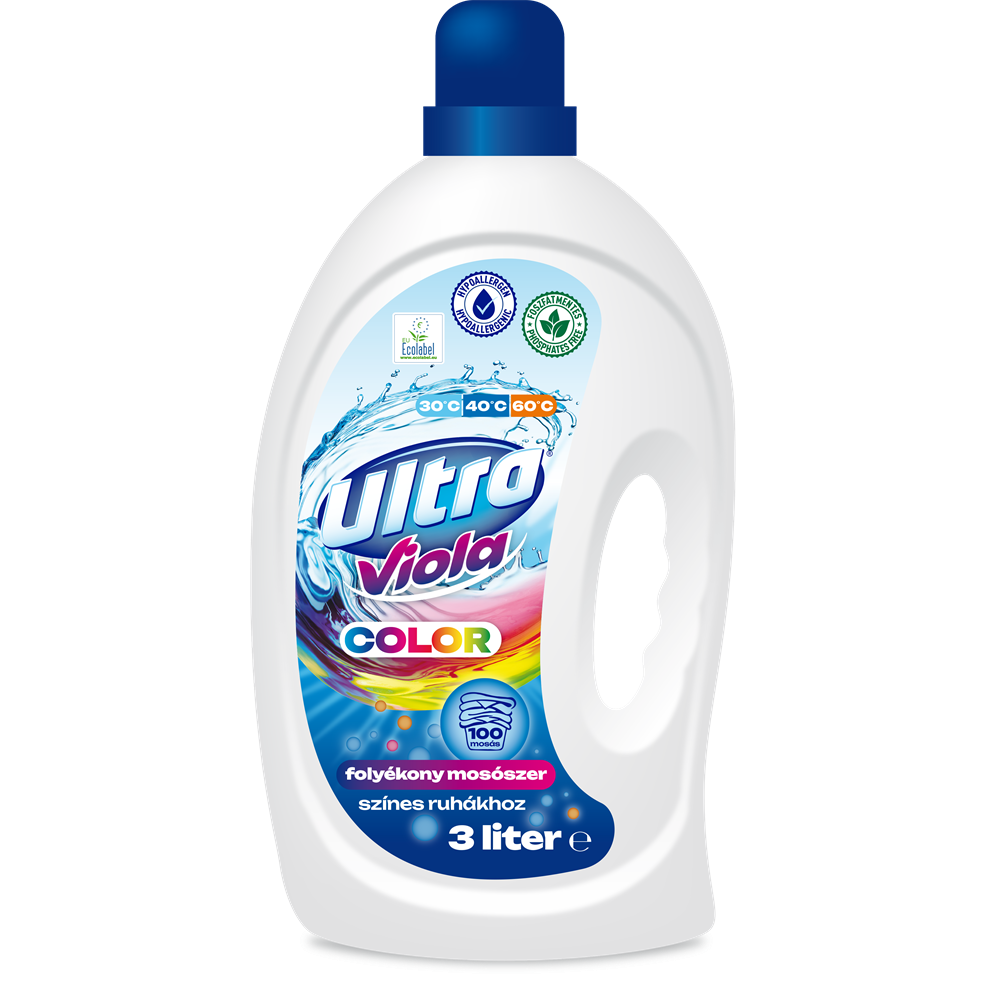 Mosógél 3 liter (100 mosás) színes ruhákhoz Ultra Viola Color