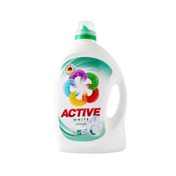 Mosógél 3 liter (60 mosás) fehér ruhákhoz Active white