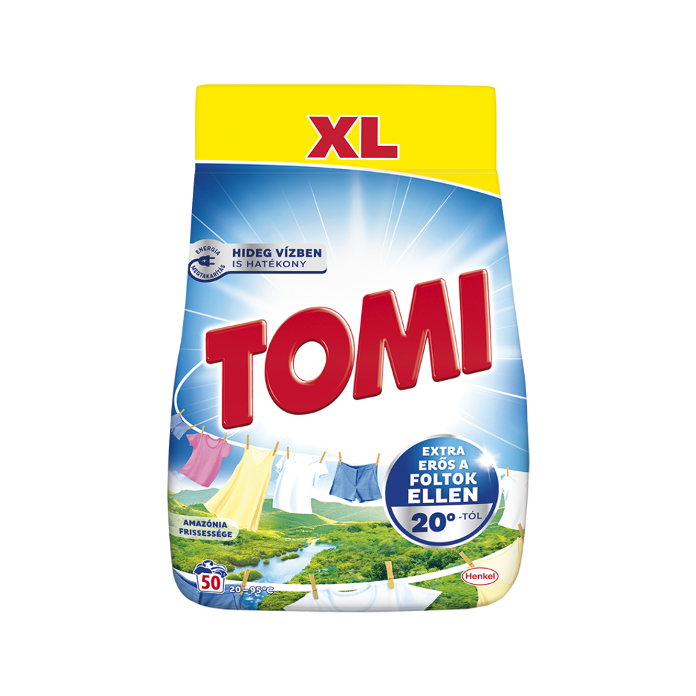 Mosópor 2,75 kg (50 mosás) fehér ruhákhoz Tomi Amazonia