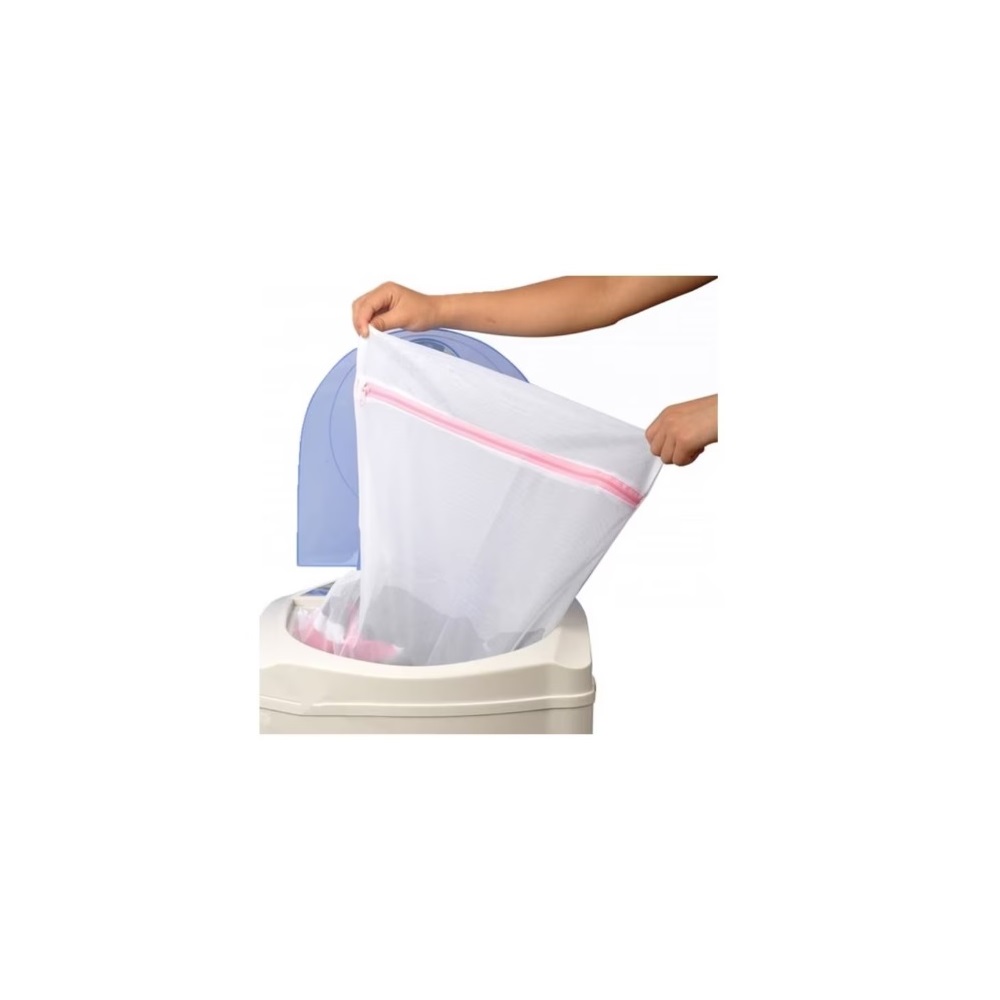 Mosózsák műanyag zipzáros 60 x 90 cm 2 db/csomag fehér