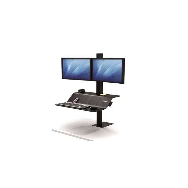 Munkaállomás ülő-álló, Fellowes® Lotus VE, két monitorhoz