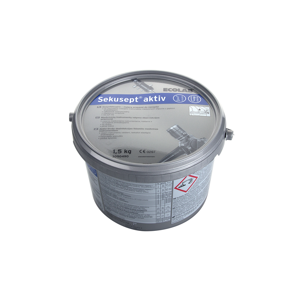 Műszer eszköztisztító és fertőtlenítőszer 1,5 kg Sekusept Aktív ECOLAB