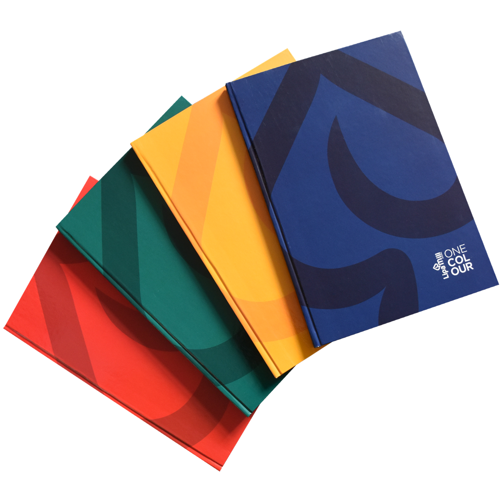 Mutató, beíró A4, 96lap, keményfedeles egyszínű ABC regiszteres Lipa Mill vonalas