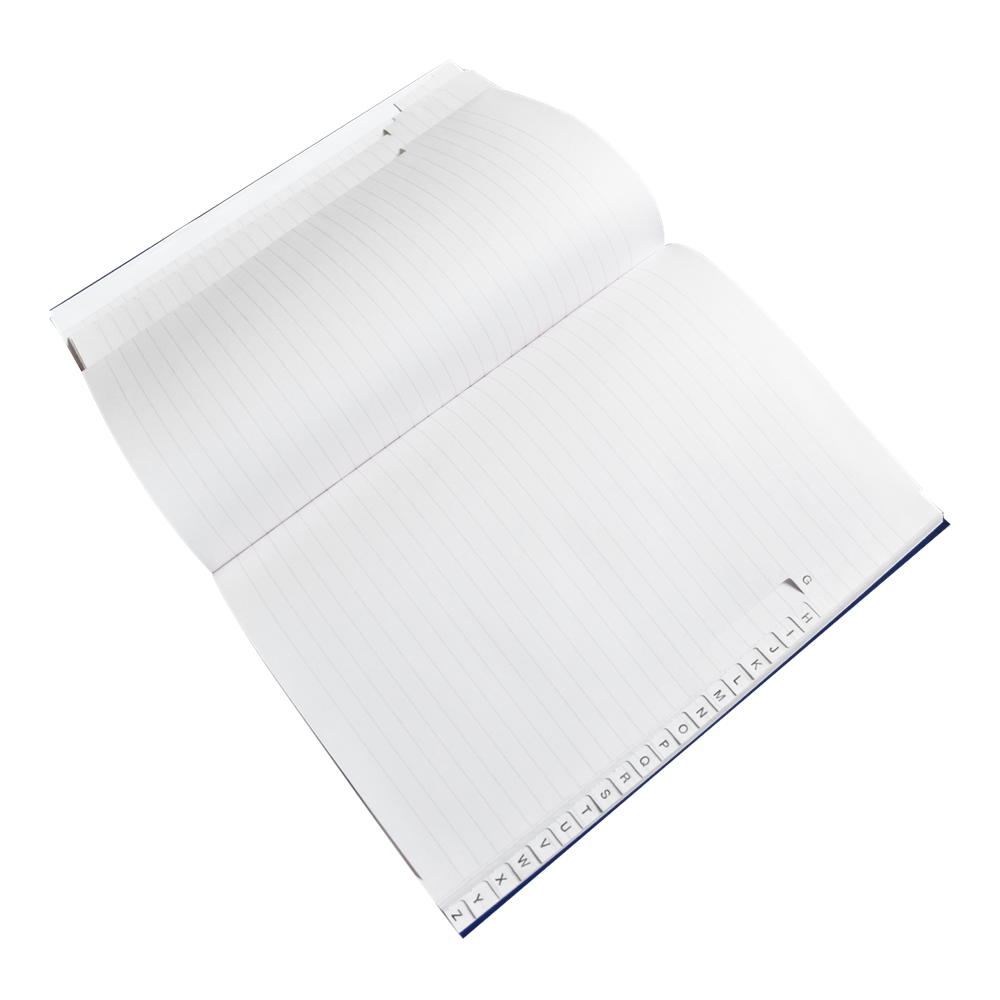 Mutató, beíró A4, 96lap, keményfedeles egyszínű ABC regiszteres Lipa Mill vonalas - Image 2