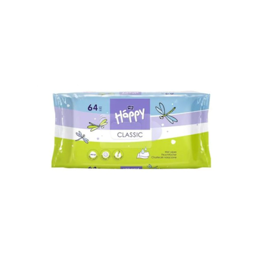 Nedves törlőkendő E-vitaminnal 64 lap/csomag Bella Happy Classic - Image 2