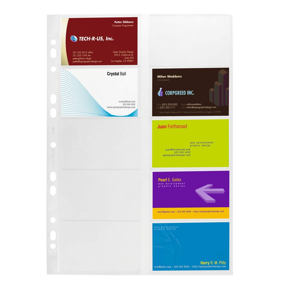 Névjegykártyatartó betét, 80 zseb/betét, 10 betét/csomag Visifix, Durable - Image 2