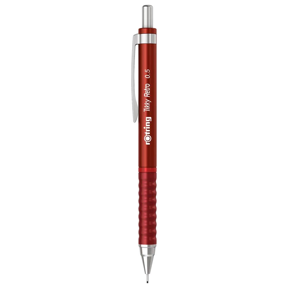 Nyomósirón 0,5mm, piros test, Rotring Tikky Retro