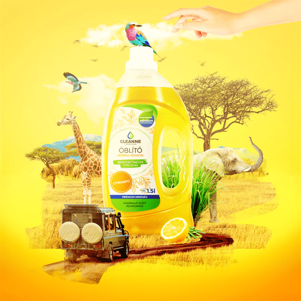 Öblítő koncentrátum 1,5 liter Cleanne_Környezetbarát Afrika aranya - Image 2