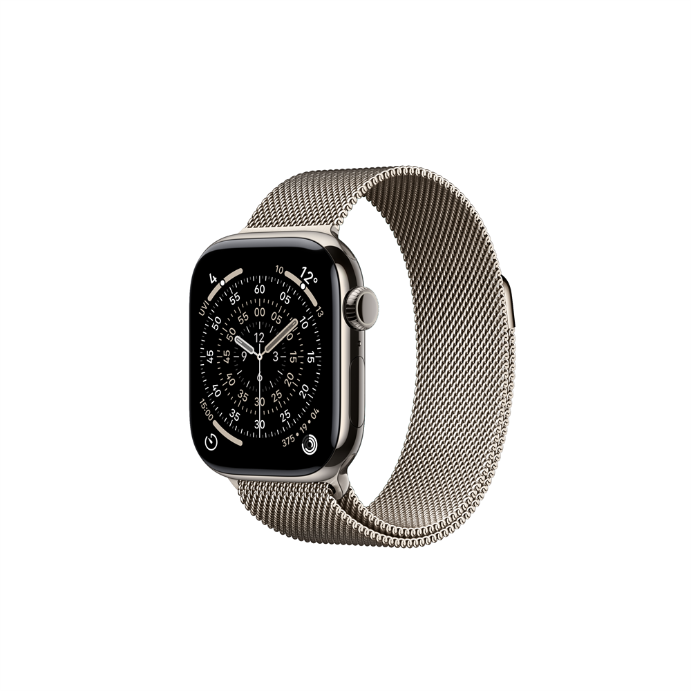 Okosóra APPLE Watch S10 Cellular 42mm Natural titanium Case with Natural Milanese Loop