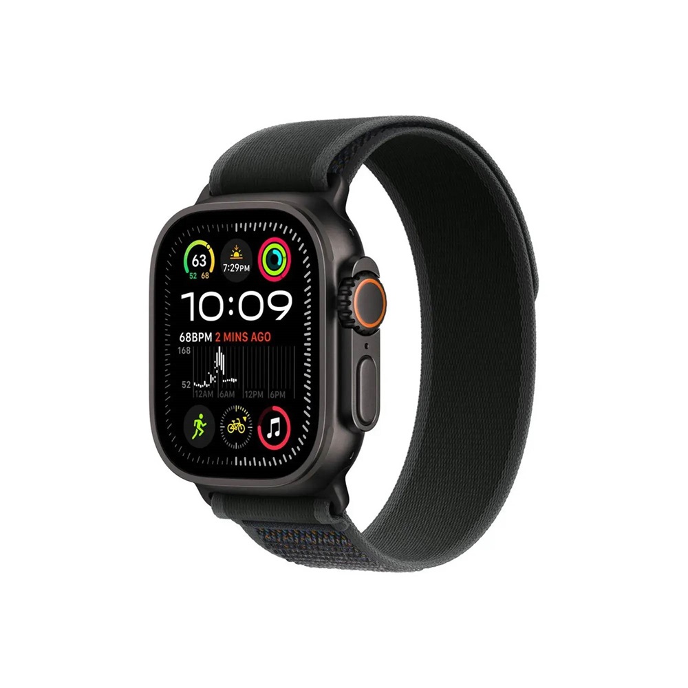 Okosóra APPLE Watch Ultra2 v2 Cellular 49mm Black titanium Case with Black Trail Loop - S/M