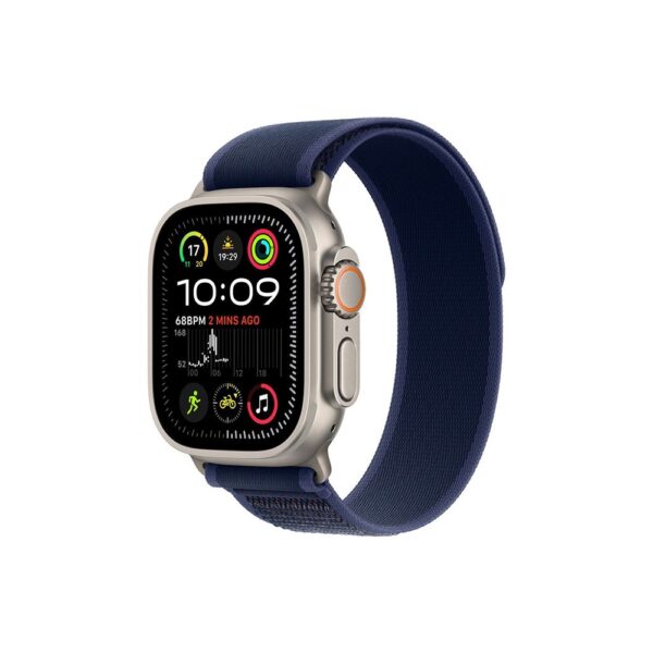 Okosóra APPLE Watch Ultra2 v2 Cellular 49mm Natural titanium Case with Blue Trail Loop - M/L