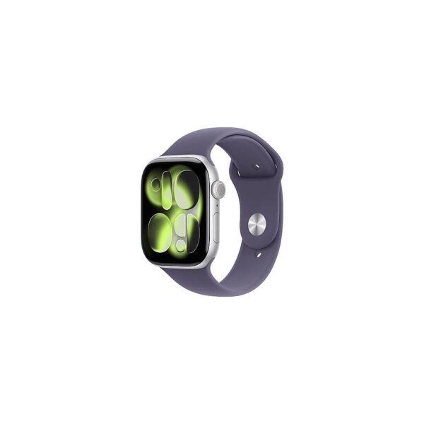 Okosóra Apple Watch S11 GPS 46mm Silver Aluminium Case with Purple Fog Sport Band - M/L