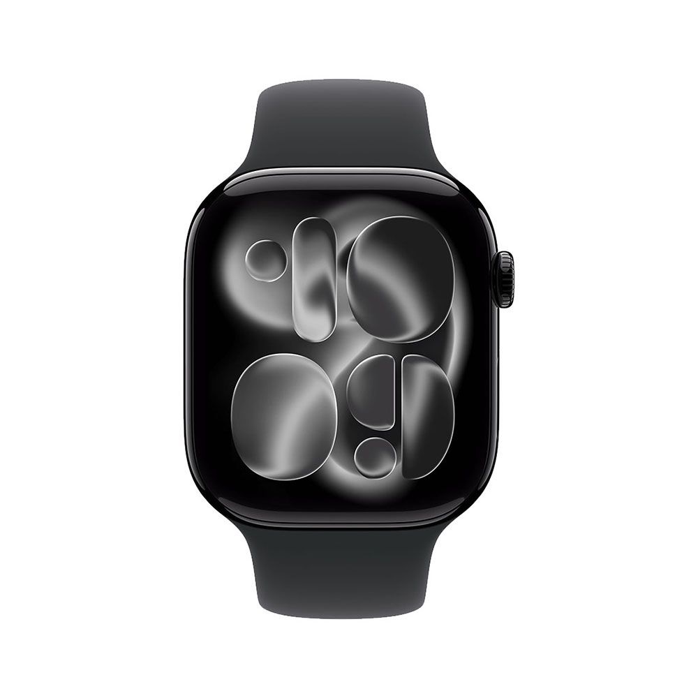 Okosóra Apple Watch S11 GPS 42mm Jet Black Aluminium Case with Black Sport Band - S/M - Image 2