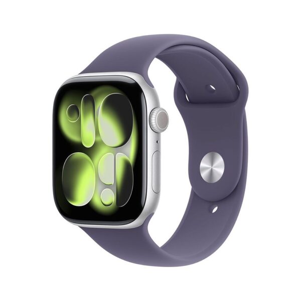 Okosóra Apple Watch S11 GPS 42mm Silver Aluminium Case with Purple Fog Sport Band - S/M