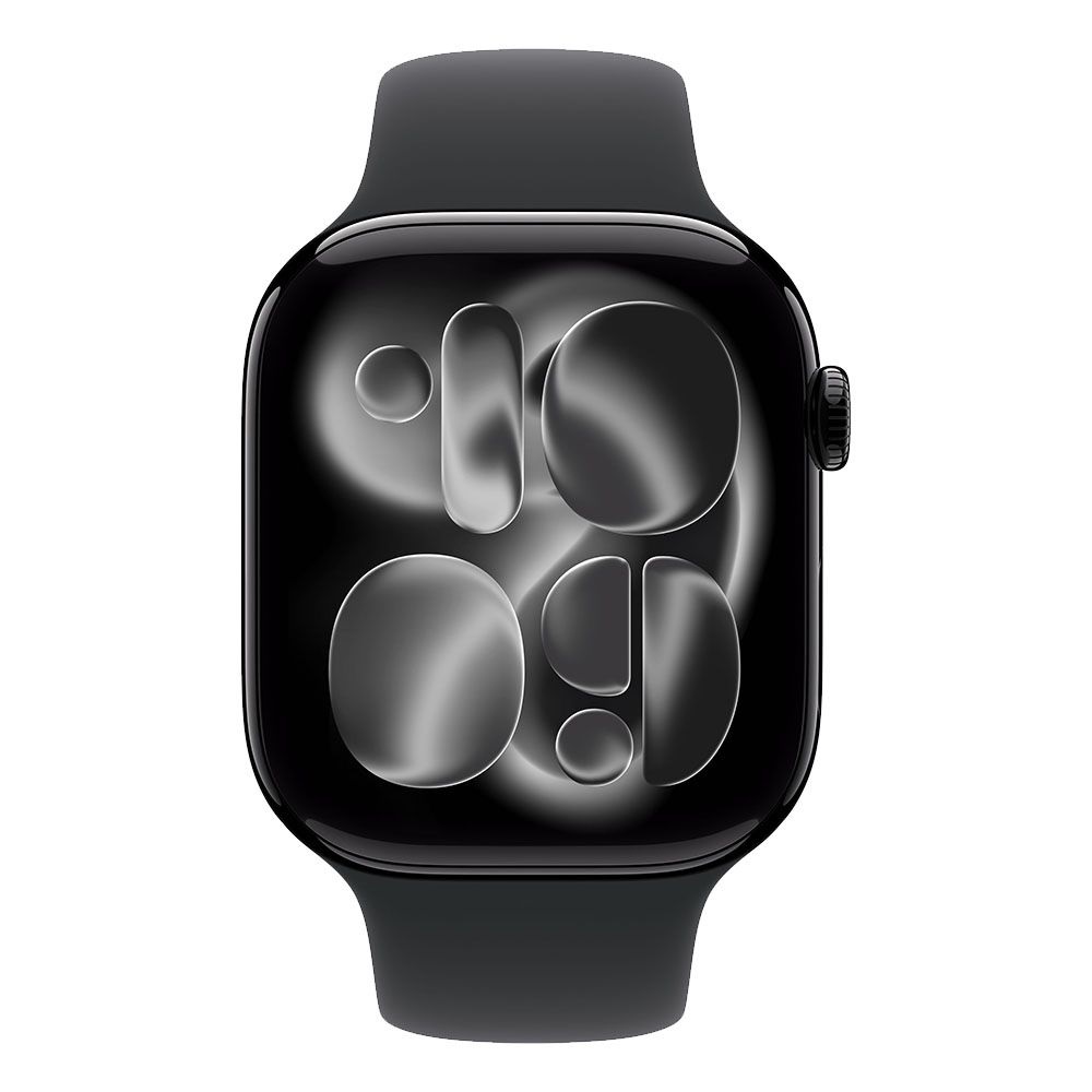 Okosóra Apple Watch S11 GPS 46mm Jet Black Aluminium Case with Black Sport Band - M/L - Image 2