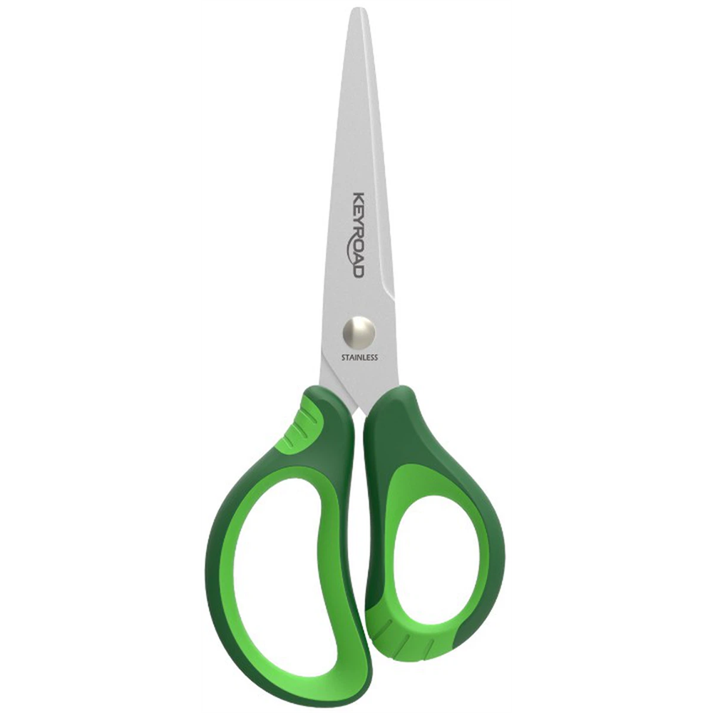 Olló 13 cm tompa fejű Keyroad Soft Grip vegyes színek - Image 2