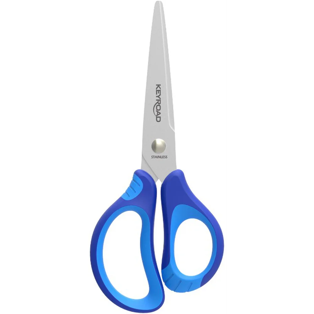 Olló 13 cm tompa fejű Keyroad Soft Grip vegyes színek - Image 3
