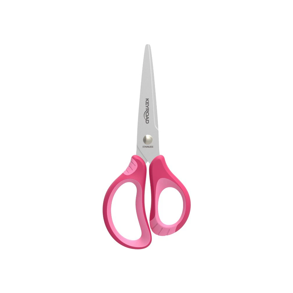 Olló 13 cm tompa fejű Keyroad Soft Grip vegyes színek - Image 4