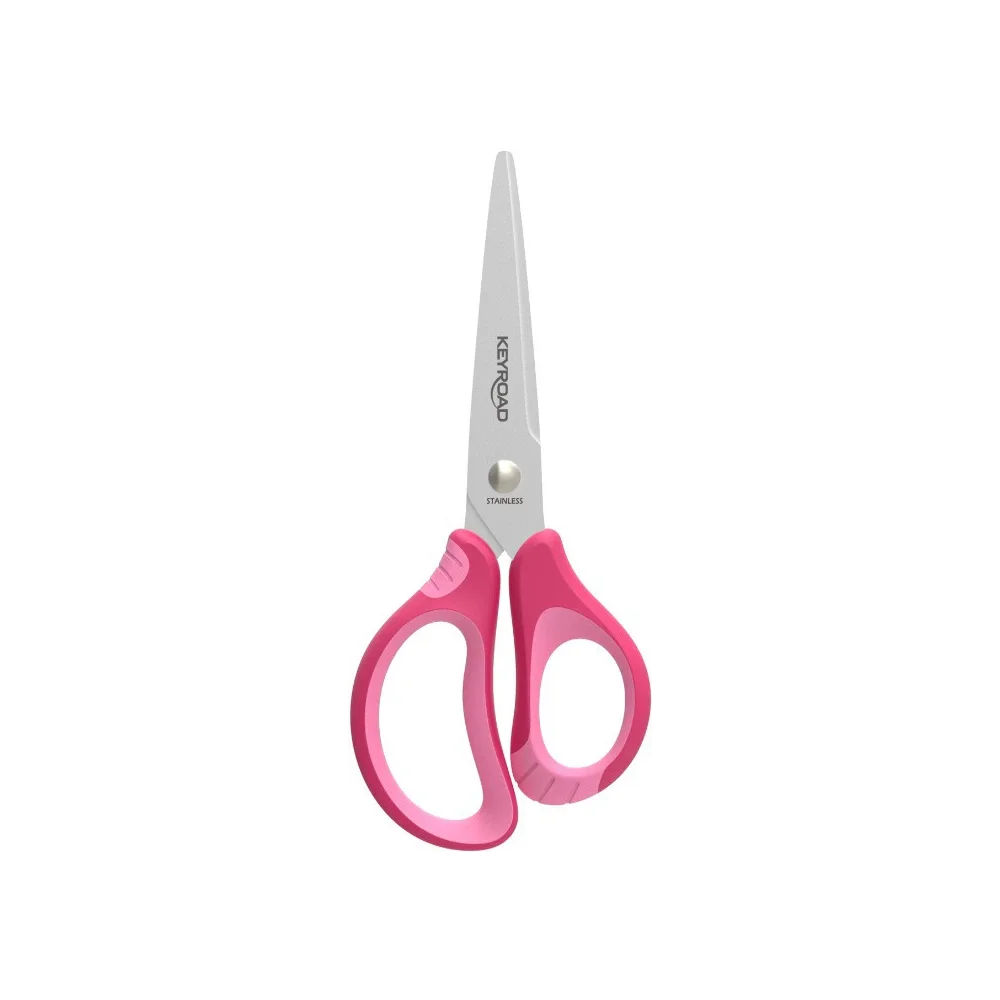 Olló 13 cm tompa fejű Keyroad Soft Grip vegyes színek - Image 4